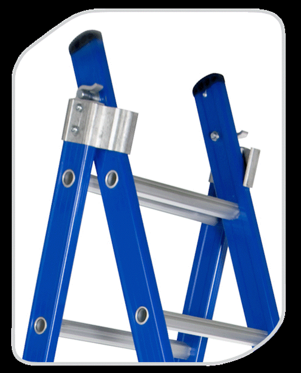 DAS Atlas blauwe 3-delige ladder - in A-Stand