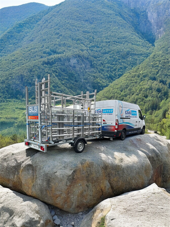 Rolsteigerlift Afsluitbare aanhanger geschikt voor Type S & M buiten op berg