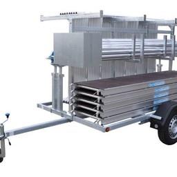 De SLS Afsluitbare Steigeraanhanger model 250 cm 1350 kg 