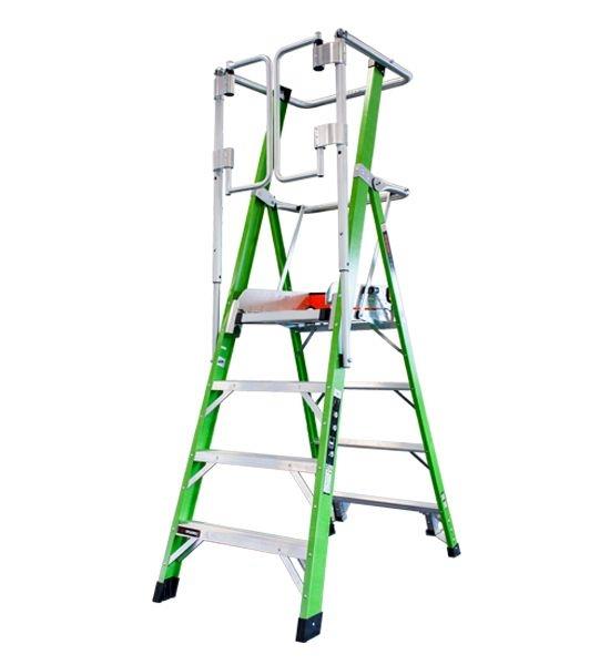 littlegiant safetycage 4 treden - Trappenkeuze - steigerladderspecialist