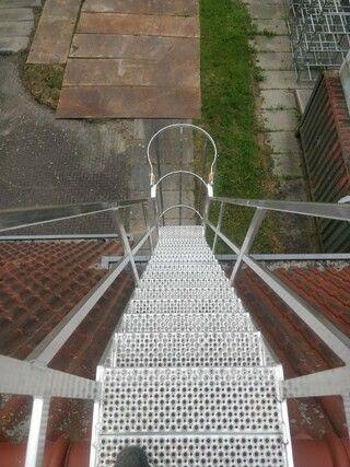 Kooiladder met aluminium dakladder met geponste treden, antislip!