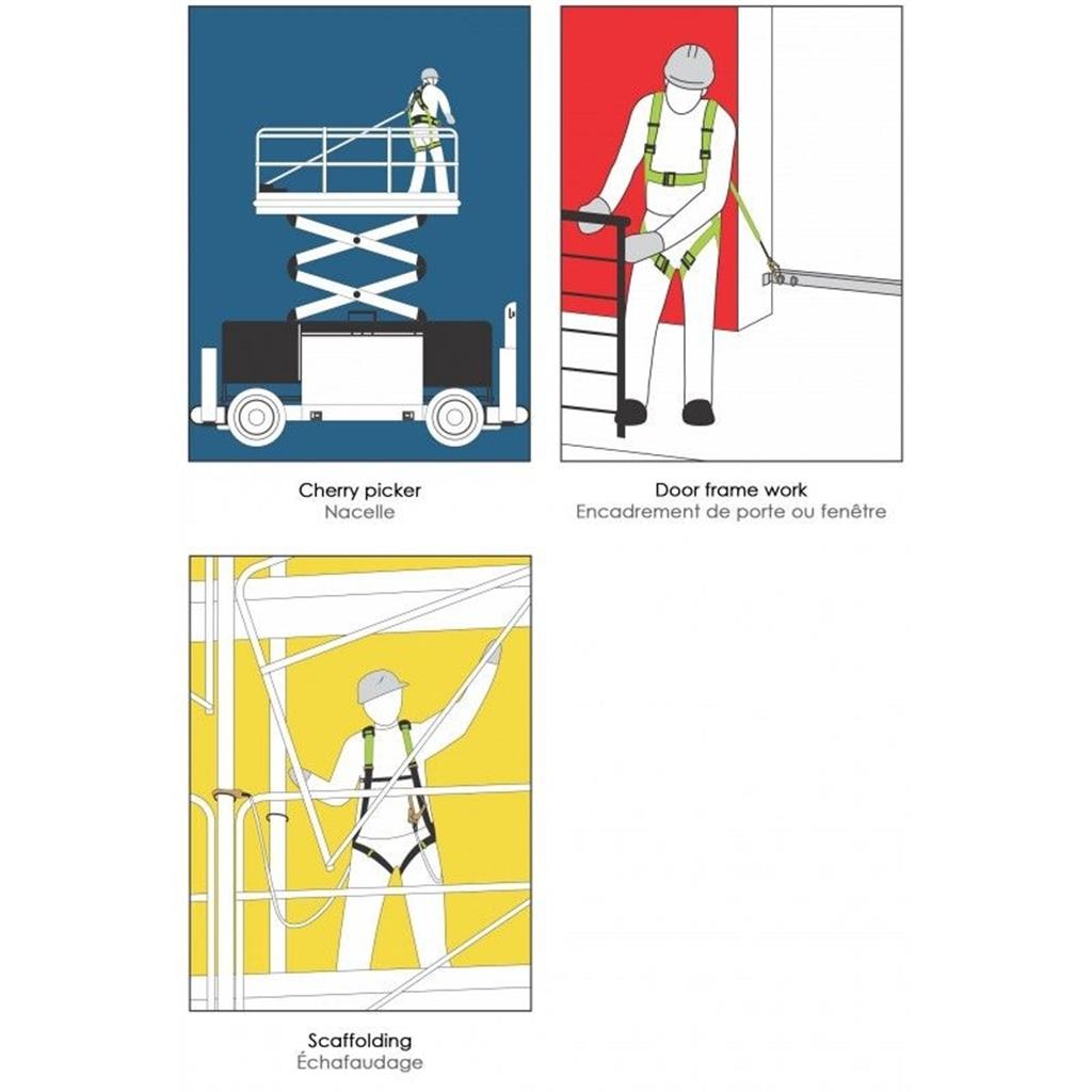 Veiligheidsharnas MUNE 3 - Body Harness met 2 Bevestigingspunten-Hoogwerker-Frame werk-Steigerwerk