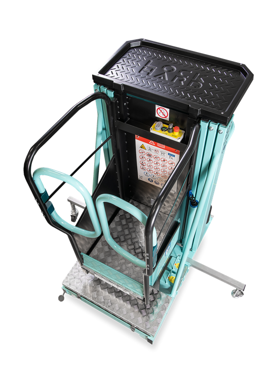 Verhuur Eenpersoons hoogwerker werkhoogte 5 meter ( aluminium uitvoering ) Lichte en compacte uitvoering