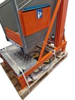 Eenpersoons hoogwerker, als lift tussen 2 verdiepingen in. - zonder wielen